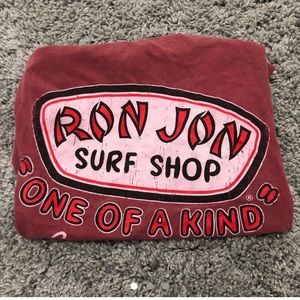 RON JON RED/BURGUNDY TEE SHIRT